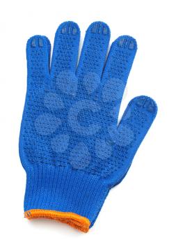 blue gloves isolated on white background