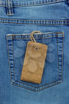 blue jeans texture and price tag