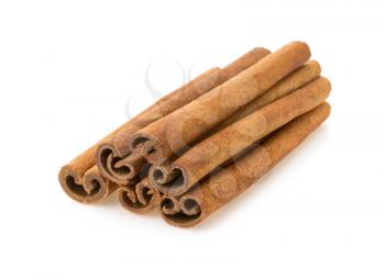 cinnamon stick isolated on white background