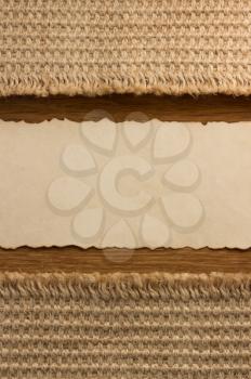 background of burlap hessian sacking and paper