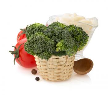 broccoli and vegetable isolated on white background