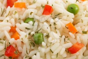 rice and vegetable as background