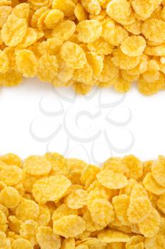 corn flakes isolated on white background