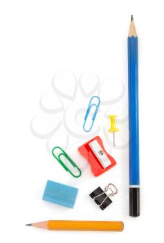 office supplies isolated on white background