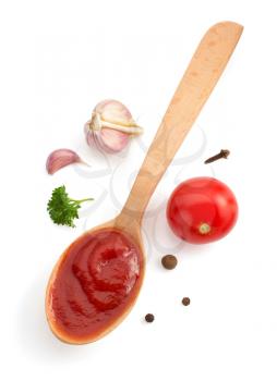 tomato sauce isolated on white background