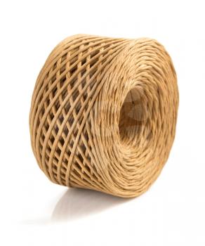 roll of twine cord isolated on white background