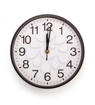 wall clock isolated on white background