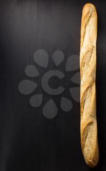 french bread on wooden  background