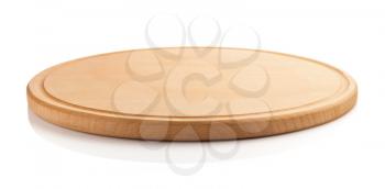 pizza board isolated on white background