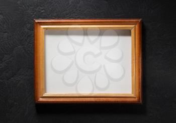 photo picture frame at black background  texture