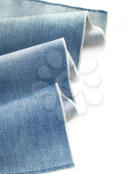 blue jeans denim isolated on white background