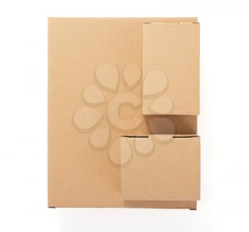 cardboard box on white background texture