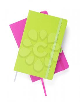 notebook or notepad at white background, top view