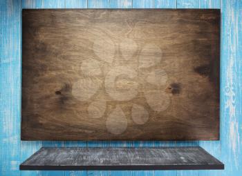 sign board at wooden background texture surface