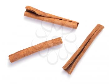 cinnamon stick spices isolated on white background