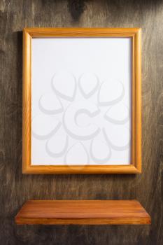 photo picture frame at wooden background