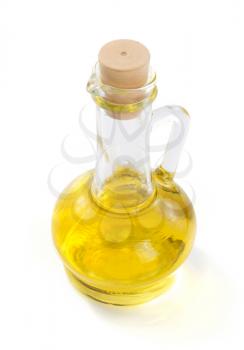 bottle of oil isolated at white background