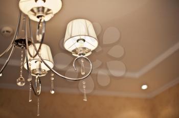 Beautiful chandelier. A chandelier on four fixtures with h elements.
