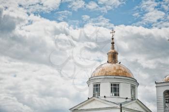 Church dome against the sky.