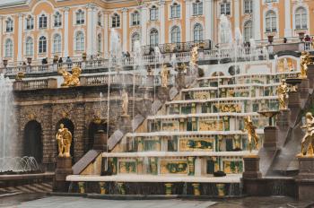One of the most beautiful fountains of the world, located in Peterhof, Russia.