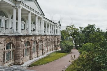 Building, object of heritage in Catherine Park of Tsarskoye Selo nearby to the city of St. Petersburg.