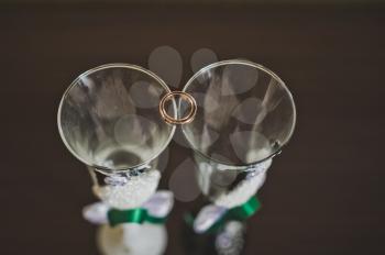 Patten glasses for a newly-married couple.