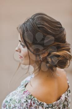 Photo of a beautiful hairstyle close-up.