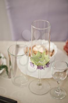 Varieties of glasses for the holiday table.