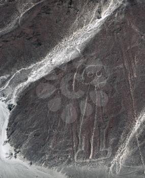 astronaut is visible from the Nazca desert. Because of the inclined position of the astronaut, it may have been subjected to more erosion than the flat symbols.