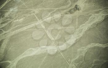 Mysterious Nazca lines on desert in Peru, South America