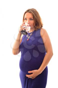pregnant woman in a dress