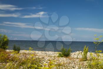 Baltic Sea in summer . beautiful scenery , recreational facilities in Europe