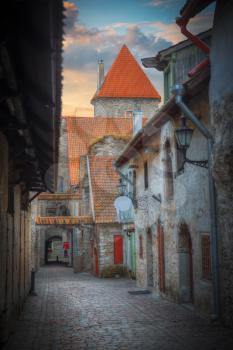 St. Catherine's Passage in Tallinn, Estonia. medieval city in Europe