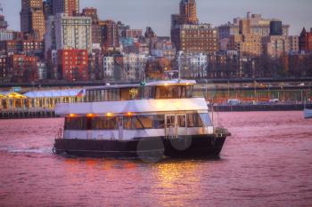 New York City with Manhattan skyline from Hudson River