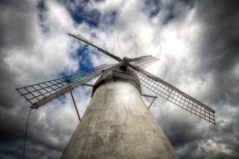 Restored Dutch windmill located in Seidla, Estonia