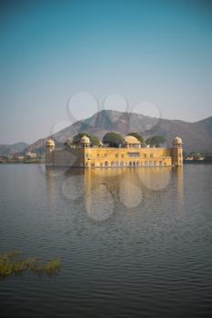 Jaipur. Water Palace in the middle of the lake