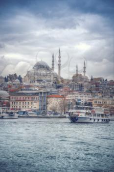 The Blue Mosque is the city stambul. Turkey. Autumn.