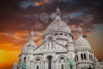 Montmartre Paris. Basilica of the Sacred Heart of Jesus