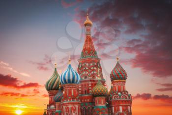 St. Basil's Cathedral - an Orthodox church on Red Square in Moscow, a well-known monument of Russian architecture.