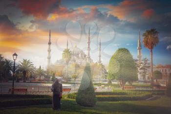 The Blue Mosque Istanbul, Turkey. Sultanahmet Camii.