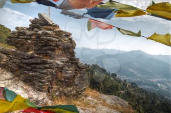 flags develop in the foothills of the Himalayas. Tibet