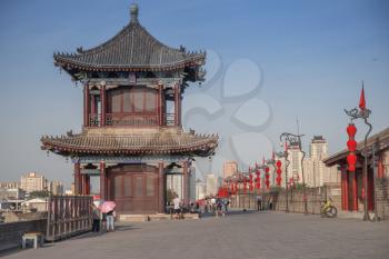 Xian city wall. The largest monument of Chinese architecture