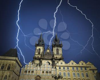 Prague is the city and capital of the Czech Republic. Main Attractions. Bright flashes of lightning during a thunderstorm.
