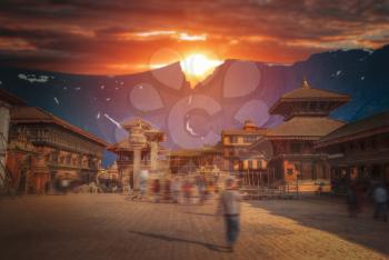 Durbar Square in the center of Kathmandu, Nepal