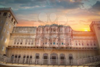 Hawa Mahal  is a harem in the palace complex of the Jaipur Maharaja, built of pink sandstone in the form of the crown of Krishna
