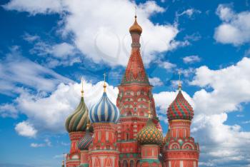 St. Basil's Cathedral - an Orthodox church on Red Square in Moscow, a well-known monument of Russian architecture.