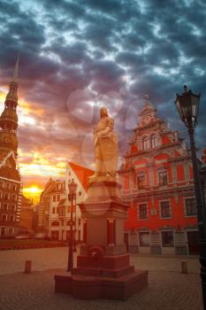 Riga is the central square of the old town. Latvia