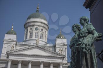 Lutheran cathedral in the Old Town of Helsinki, Finland