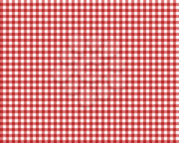 Red checkered picnic tablecloth