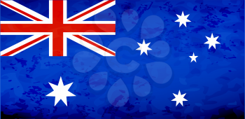 Flag Australia, Australian flag with grunge texture